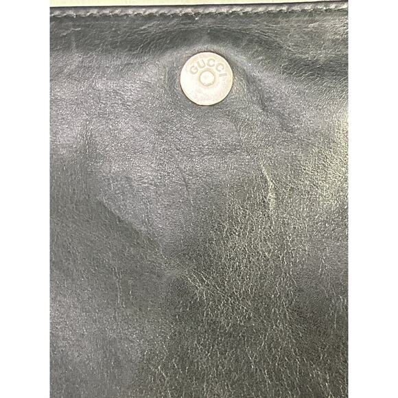 Gucci Black Suede Shoulder Bag 001 3266 Vintage Messenger Style Made In Italy - Picture 6 of 16